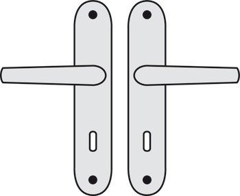 Sada dveřních klik, hliník, Hoppe, Tokyo 1710/273P