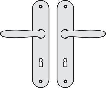 Sada dveřních klik, hliník, Hoppe, Verona 1510/273P