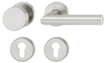 Sada dveřních klik, Hoppe Amsterdam E1400/42H/42HKVS, nerez, požárně odolné dveře