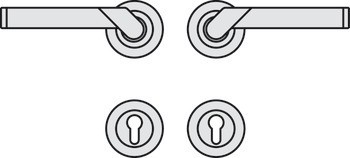 Sada dveřních klik, Jatec Skyline JTC 462-D17 zinková slitina/nerez