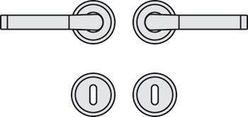 Sada dveřních klik, mosaz, Hoppe, Capri M1950/15KV/15KVS