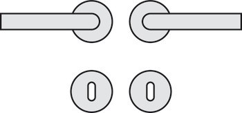 Sada dveřních klik, nerez, Hoppe, Amsterdam E1400F/42/42KVS