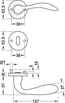 Sada dveřních klik, Nerez, Startec, model LDH 2193