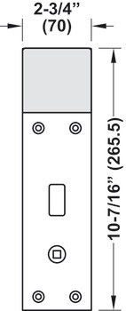 Sada dveřního terminálu, DT 750, pro interiérové/hotelové dveře, s knobkou, s rozhraním Bluetooth