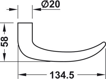 Sada dveřního terminálu, Häfele Dialock DT 710c, s knobkou