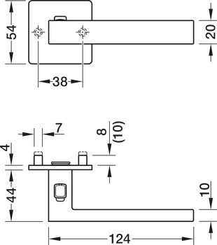 Sada klik, Häfele Startec LDH 0160-S s integrovaným zámkem