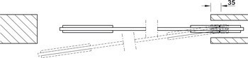 Sada kolejnic, pro řešení dveří do kapsy, pro Häfele Slido D-Line11 50I / 80I / 120I, 50L / 80L / 120L, 50J / 80J / 120J kování pro posuvné dveře
