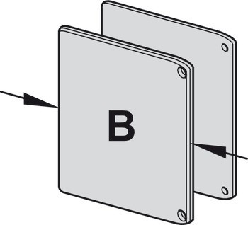 Sada koncové krytky, Výška 68 mm, pro pojezdovou kolejnici s panelem k nacvaknutí 22,5 x 68 mm (Š x V)