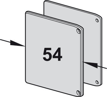Sada koncové krytky, Výška 68 mm, pro pojezdovou kolejnici s panelem k nacvaknutí 22,5 x 68 mm (Š x V)