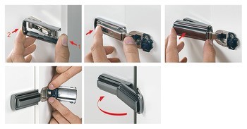 Sada krytek, pro nábytkový závěs Häfele Metalla 510 Lapis 110°