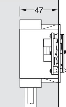 Sada nástěnného terminálu, Häfele Dialock WT 300, Häfele design, 81 x 81 mm