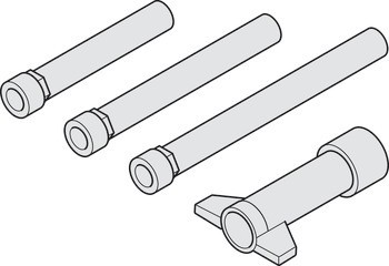 Sada podpěrné vačky, Pro přemostění tloušťky dveří při použití sad s připojením Quick-Fitplus