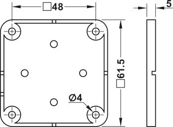 Sada pro skleněné dveře, EFL50/EFL51