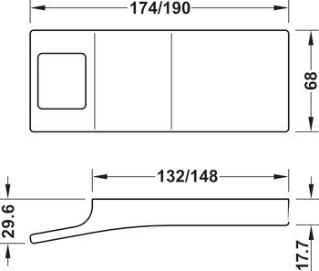 Sada pro skleněné dveře, Smart Entrance Aleo, s 3dílnými závěsy