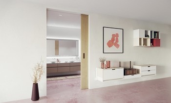 Kování pro posuvné dveře, Hawa Porta 60/100 HMD, sada s pojezdovou kolejnicí