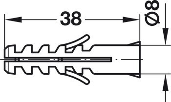 Sada šroubů pro zrcadlo, Pro dřevěný panel min. 16 mm