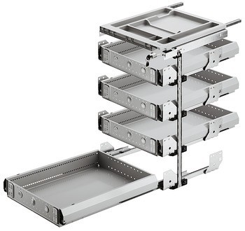 Sada vybavení, Montážní šířka 380 mm, Variant-C, se 4 systémovými zásuvkami, systém 25