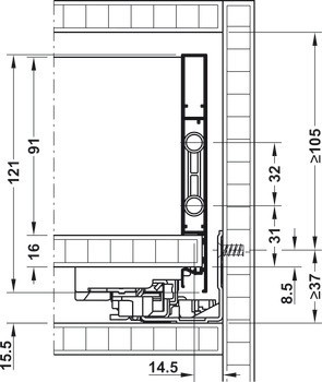 Sada zásuvky, Dynapro, nosnost 40 kg