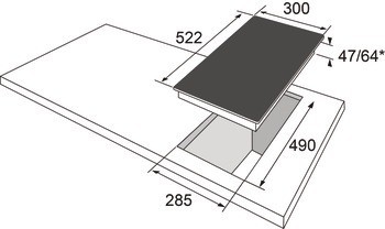 Samostatná sklokeramická varná deska, Häfele Assedo CCT12C3a, Šířka: 300 mm, bez rámu, pro montáž do roviny