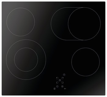 Samostatná sklokeramická varná deska, Häfele Assedo CCT13R1C6a, Šířka: 600 mm, bez rámu, pro montáž do roviny