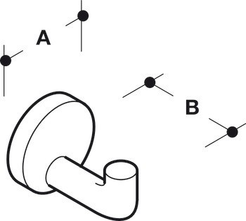Šatní skříň, oblast vstupu, Polyamid, kulatá rozeta