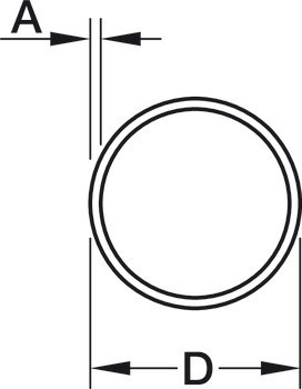 Šatní tyč, kulaté