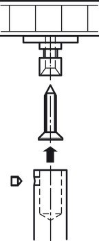 Šatní tyč, montáž pod polici, nerez