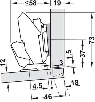 Šikmý klín, +5°, pro rohové aplikace, které vyžadují podložení