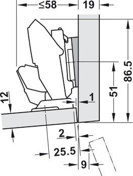 Šikmý klín, +5°, pro rohové aplikace, které vyžadují podložení