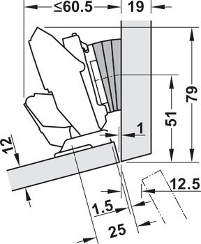 Šikmý klín, +5°, pro rohové aplikace, které vyžadují podložení