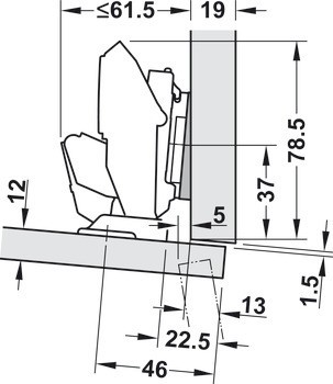 Šikmý klín, -5°, pro rohové aplikace, které vyžadují podložení