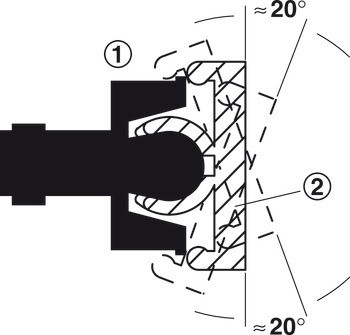 Sklopná písmena, sklopné, pro popisovací lištu v lékárenském systému Pharma-Org, v průhledném pouzdru