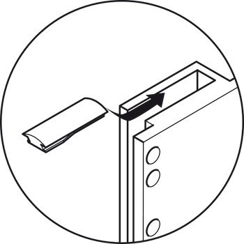 Sklopná tyč, 2004, pro montáž na boční panel, nosnost 10 kg