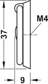 Sklopná úchytka, mosaz