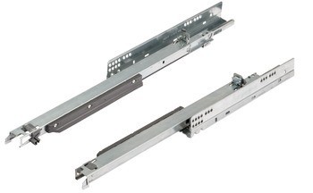 Skrytý výsuv, Blum Movento 760 H plnovýsuv, nosnost do 40 kg, ocel, povrchová montáž, bez zajišťovacího kování