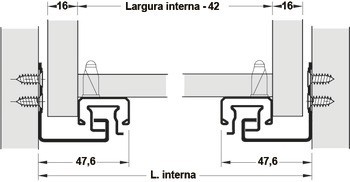 Skrytý výsuv, Häfele Matrix Runner UM A30, plnovýsuv, nosnost do 30 kg