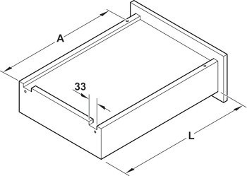 Skrytý výsuv, Häfele Matrix Runner UM S30, plnovýsuv, nosnost do 30 kg