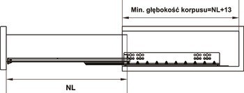 Skrytý výsuv, Häfele Matrix Runner UM S30, plnovýsuv, nosnost do 30 kg