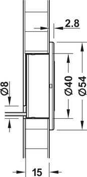 Soklové svítidlo, Häfele Loox5 LED 2028, 12 V, nerez