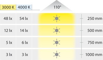 Soklové svítidlo, Häfele Loox5 LED 2101, 12 V, 2pólové (jednobarevné)