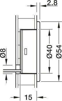 Soklové svítidlo, Häfele Loox5 LED 3079, 24 V, nerez