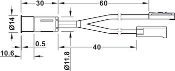 Soklové svítidlo, Häfele Loox5 LED 3102 orientační svítidlo, 24 V, multi-white 2vodičová technologie, 0,3 W, průměr vrtaného otvoru: 12 mm, IP20