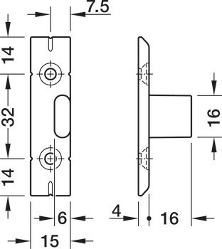 Součást na rám, Häfele Pacofix SF