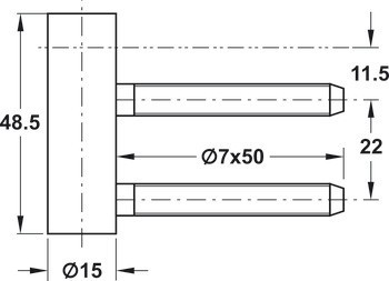 Součást rámu, Simonswerk V 4400 WF, pro bezfalcové a falcové vnitřní dveře do 70/80 kg