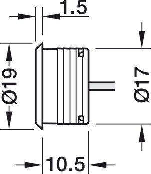 Spínač stmívače, 12 V, Modulární, Loox5