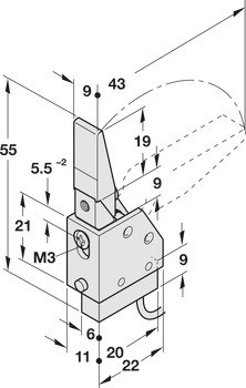 Spínací kontakt závory, Model 878