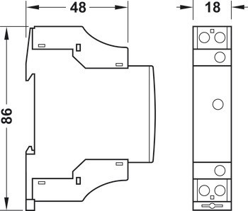 Spínací relé, Dialock, pro montáž na DIN lištu