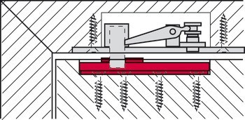 Čepový závěs, nastavitelné, 8066 s čepy, pro dvojčinné dveře