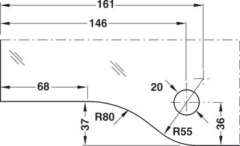 Spodní kování pro dvojčinné dveře, A, Startec
