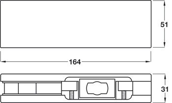Spodní kování pro dvojčinné dveře, A, Startec